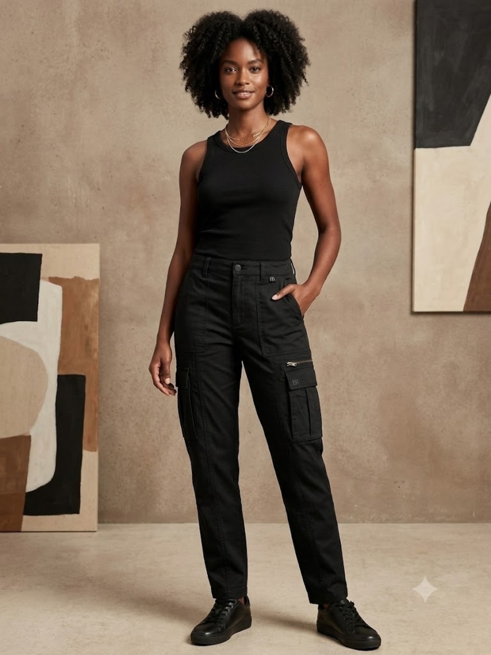 Banana Republic Factory Black Cargo Pants